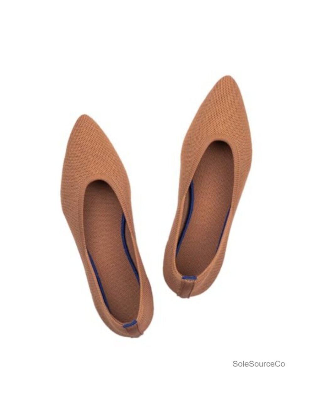Women's Knit Slip-On Ballet Flats Pointed Toe Breathable Lightweight Cushioned